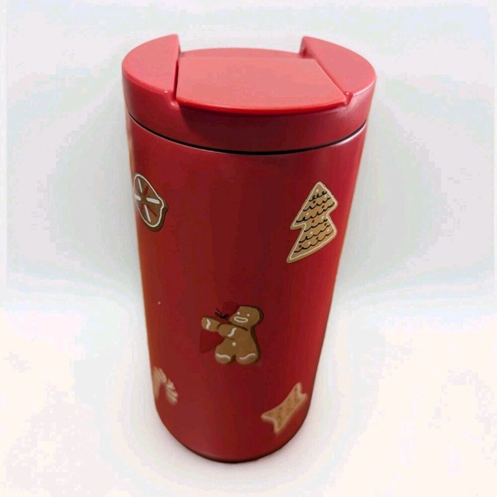 Starbucks 2025 Holiday Red Gingerbread Cookie SS Tumbler Christmas NEW
